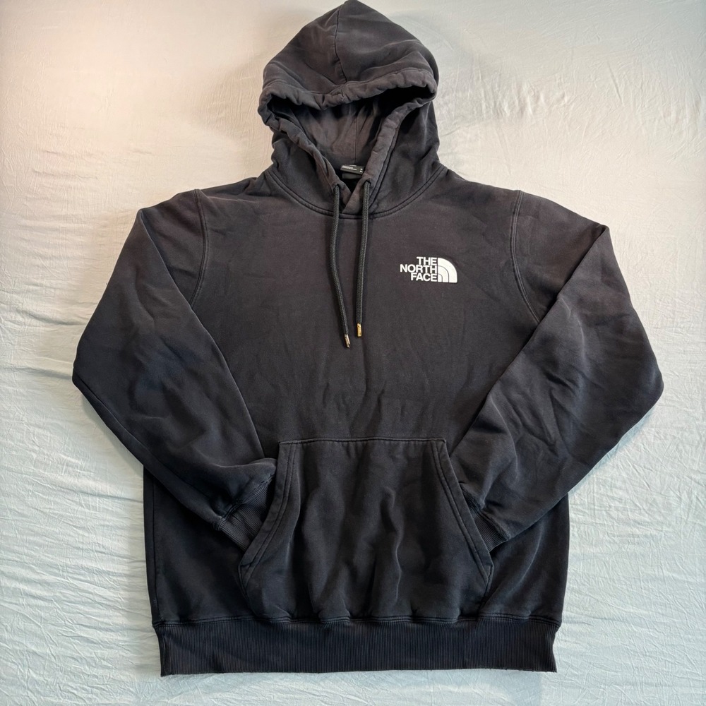 The North Face Mens Black Red Box Logo Hoodie Never Stop Exploring M